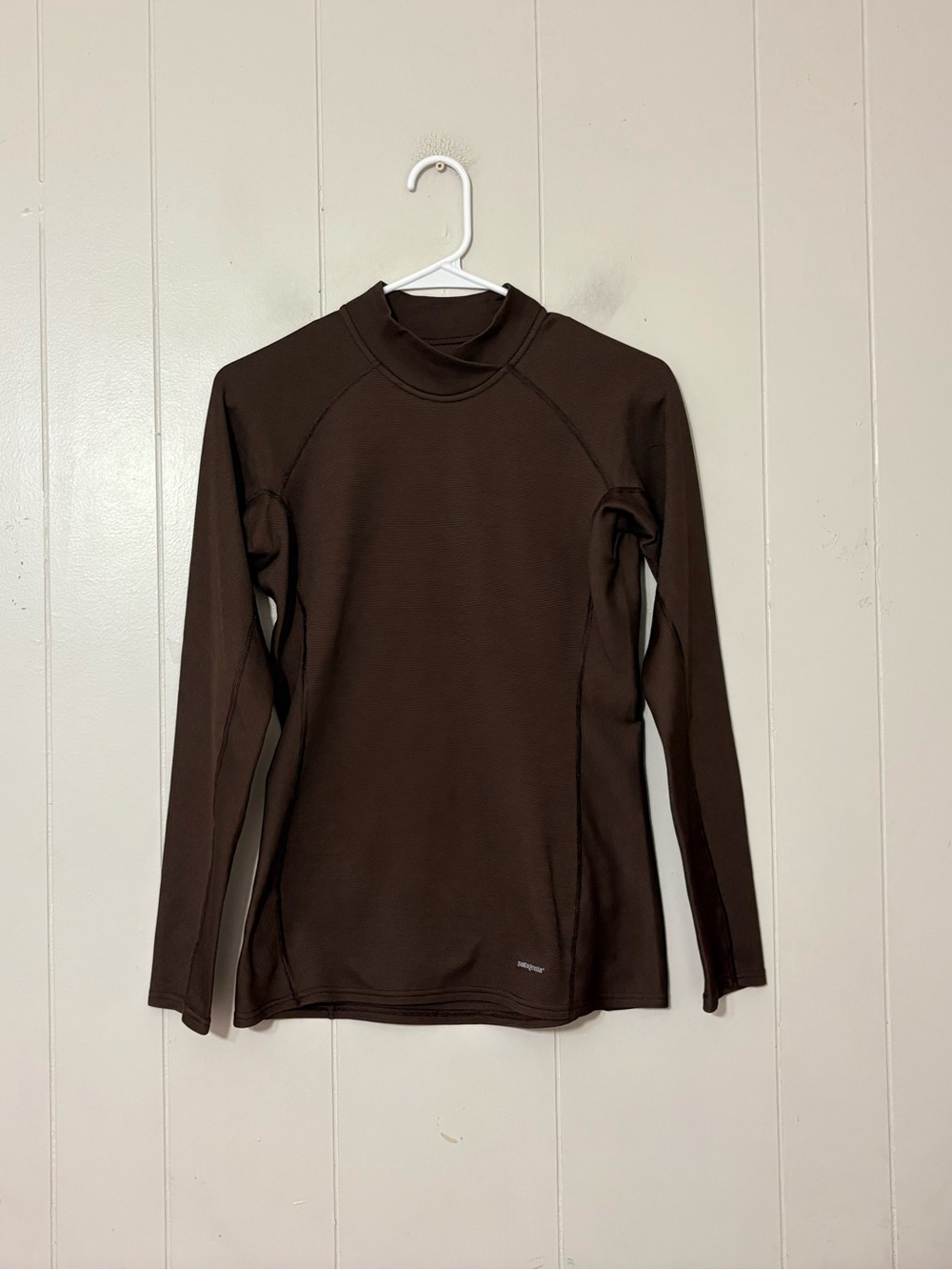 Patagonia Capilene Mock Neck Long Sleeve Base Layer Brown Women’s S
